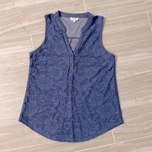 SIREN LILY LACE FLORAL TANK TOP